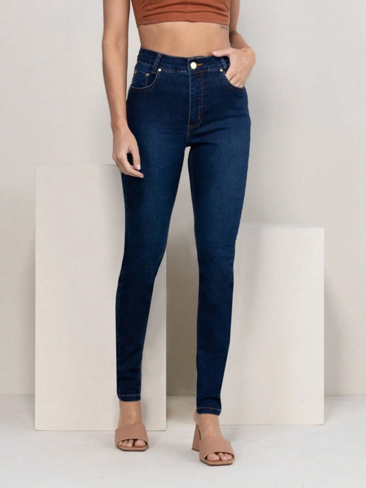 Calça Jeans Feminina Skinny Cintura Alta 